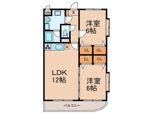 グリーンヒルズ東山Ⅱの物件間取画像